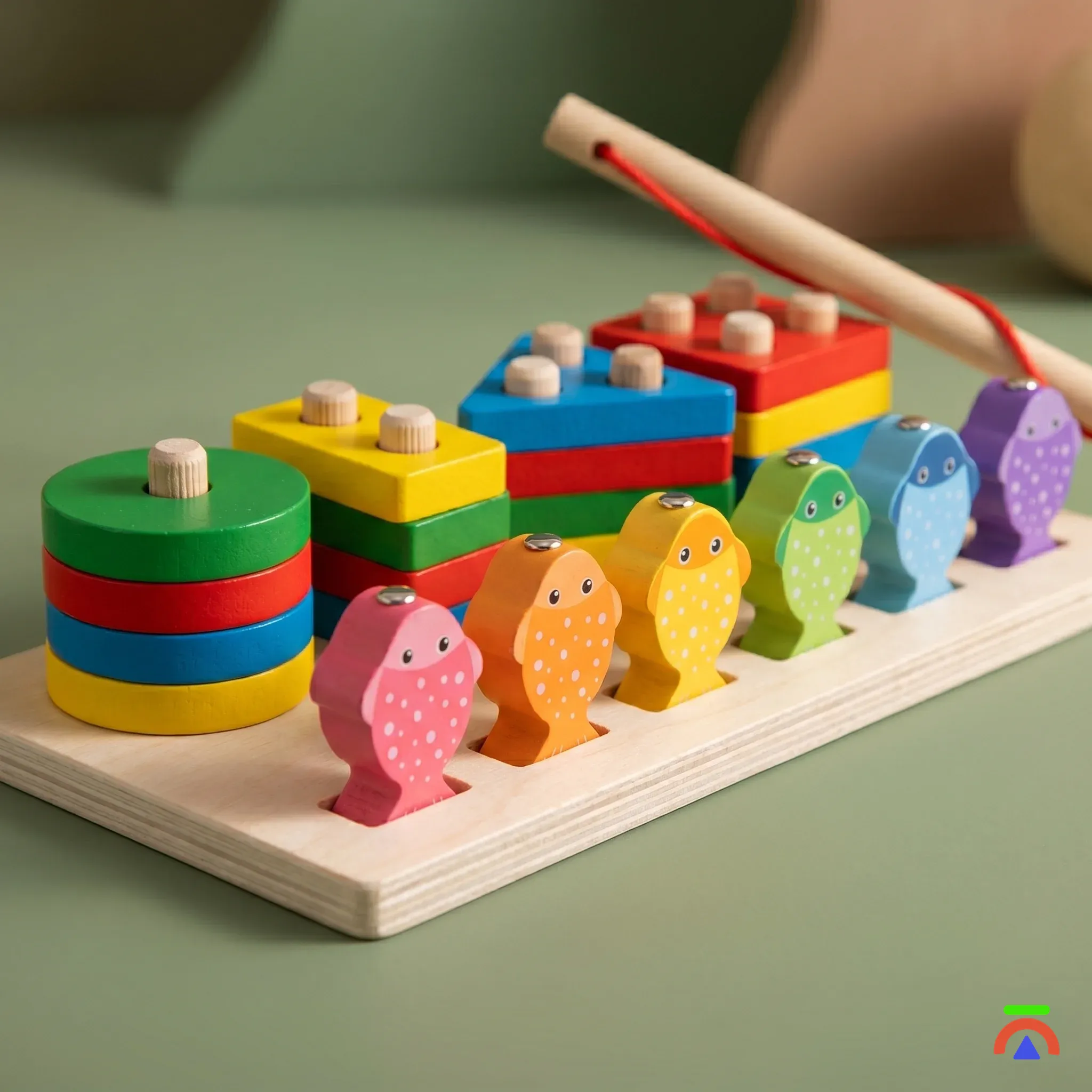 2-in-1 Magnetic Fishing & Stacking Toy - Image 1