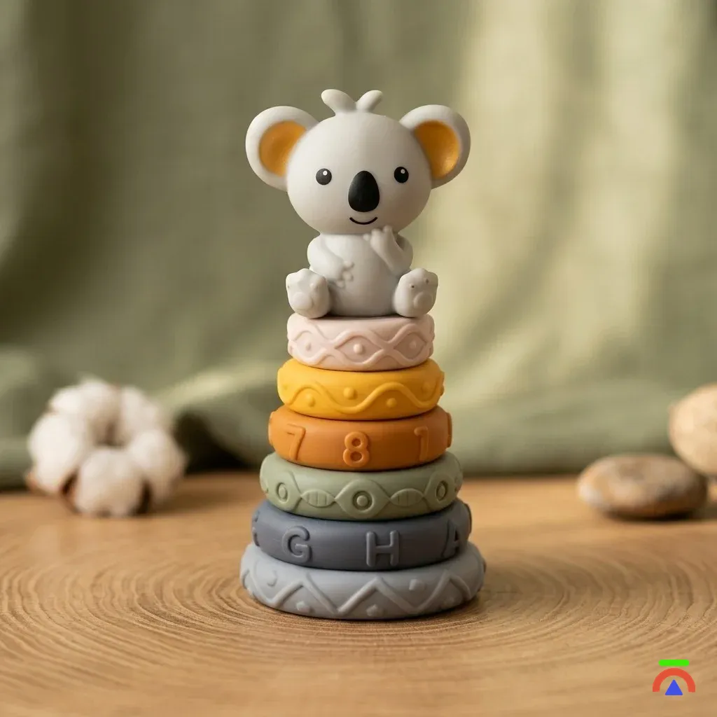 Montessori Soft Silicone Stacking Toy - Image 2
