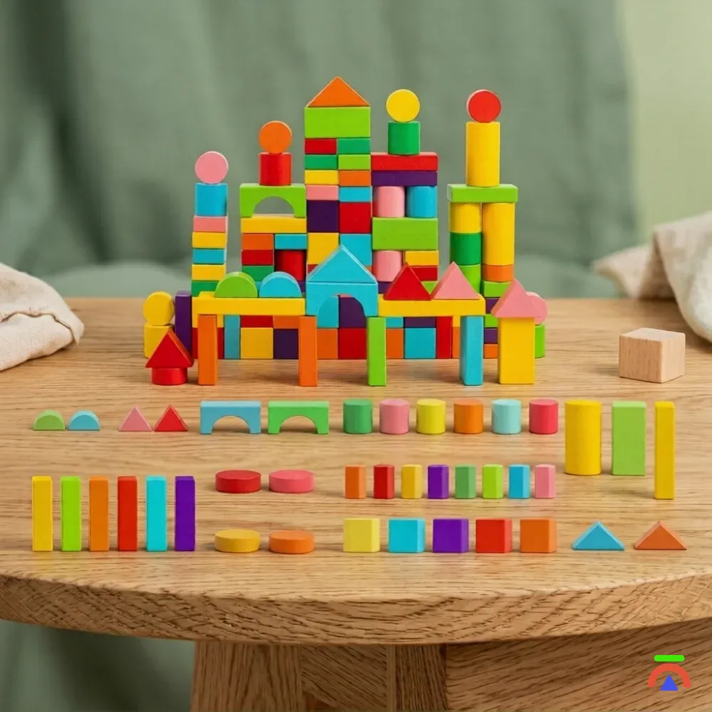 Wooden Building Blocks - Image 1
