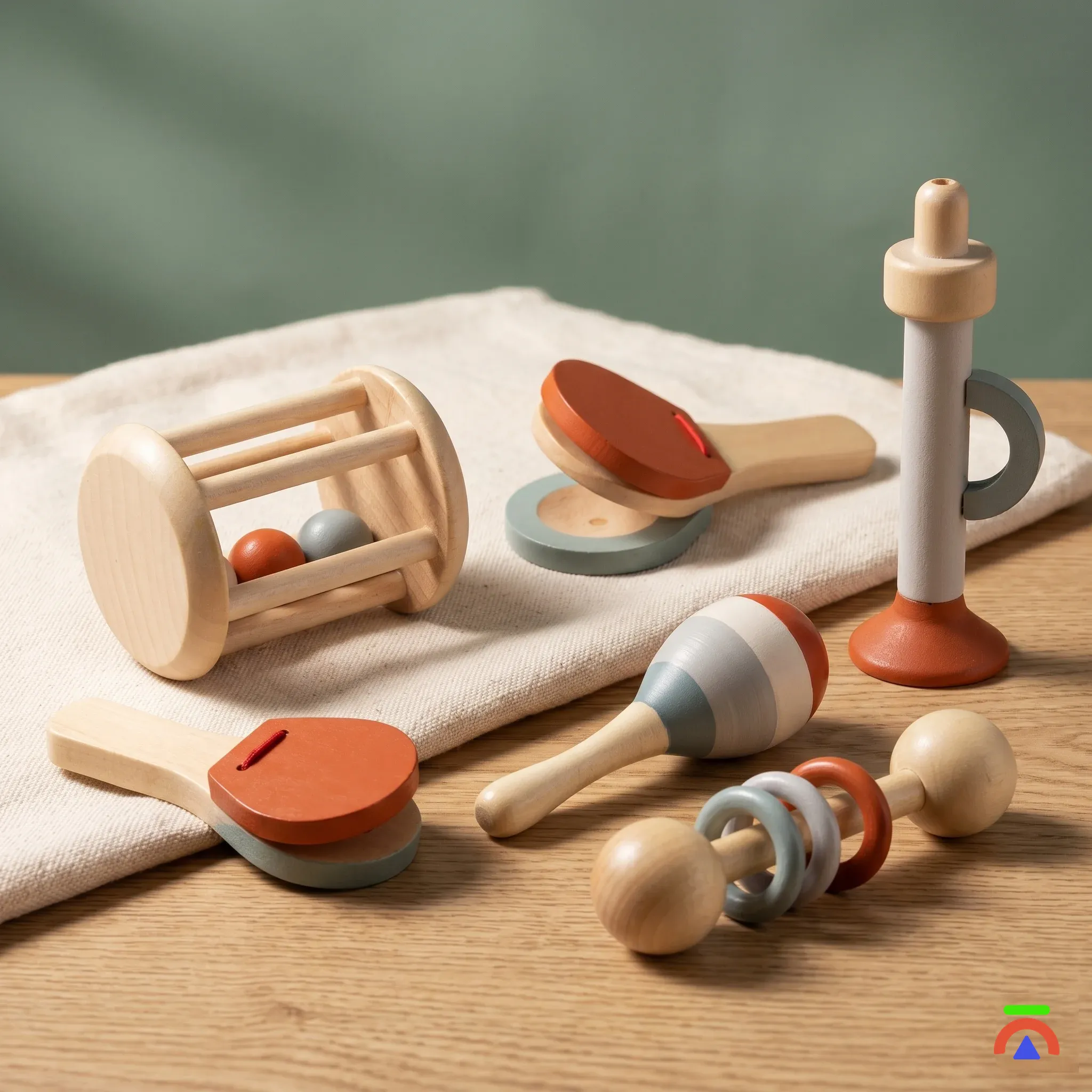 Wooden Sensory Rattle Toy Set - Image 2