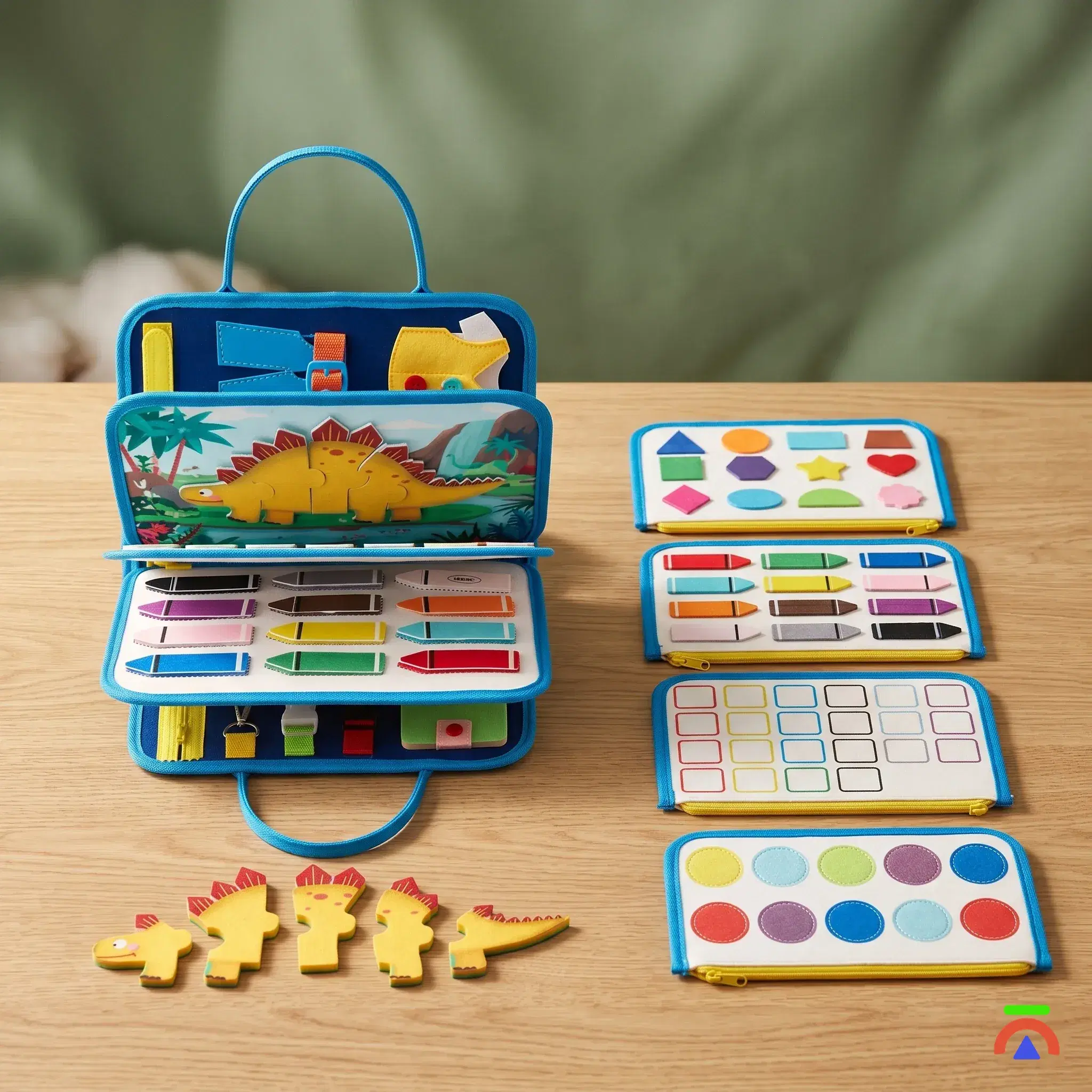 Felt Learning Board - Dinosaur - Image 1