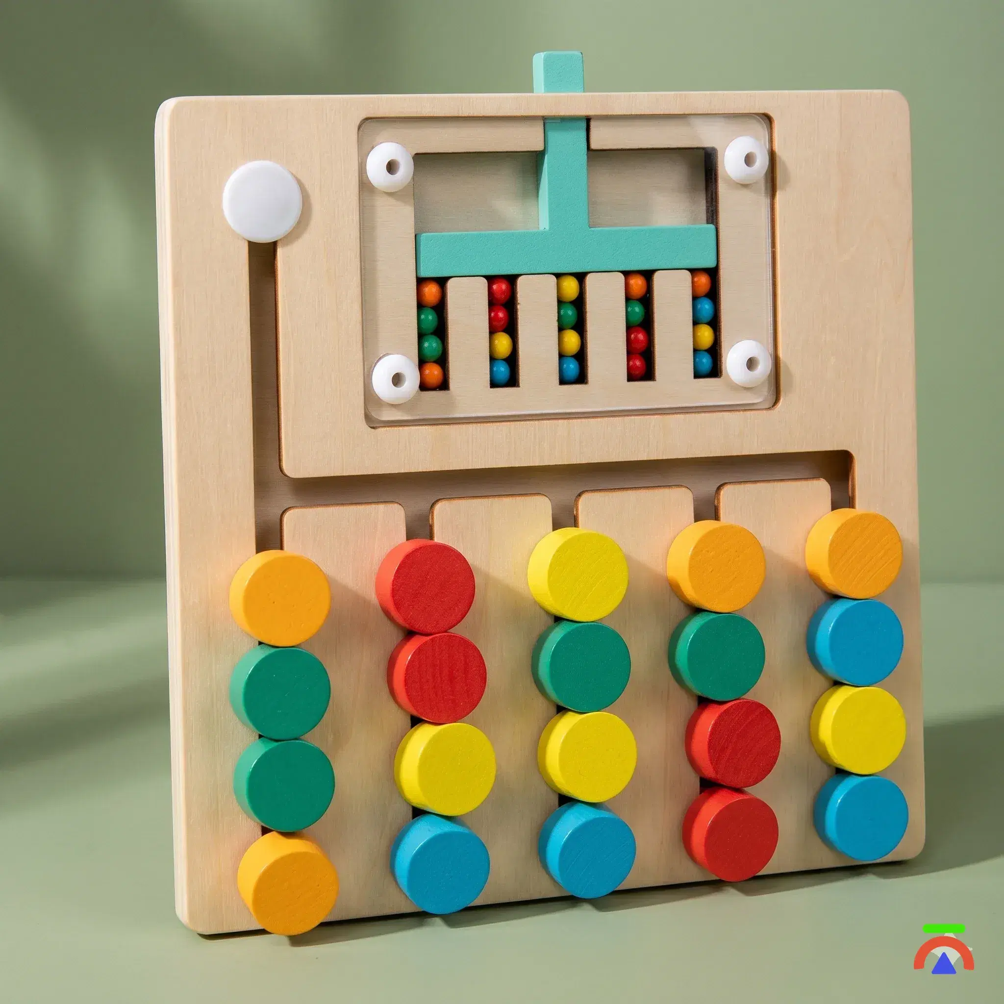 Montessori sliding puzzle (5 color) - Image 1