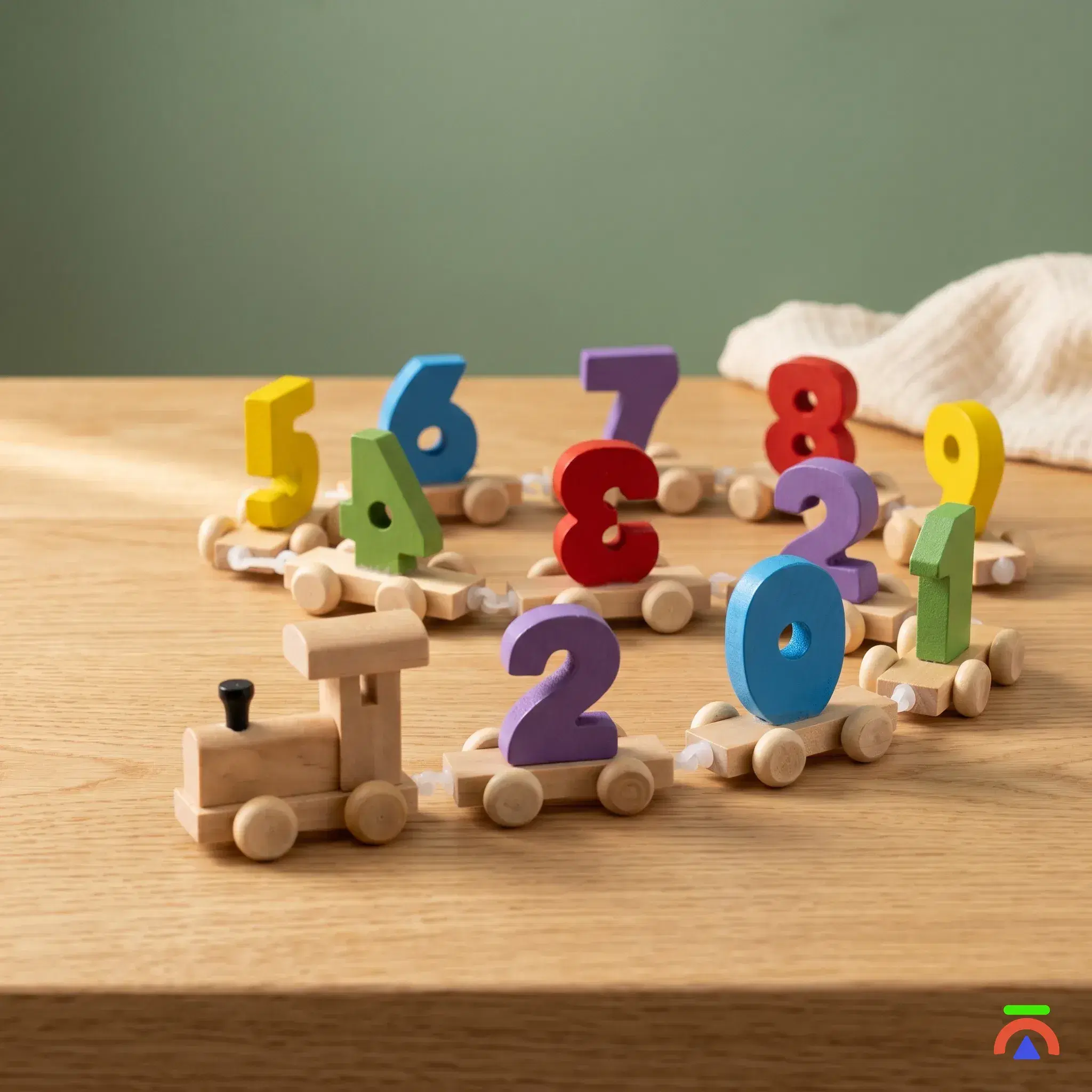 Wooden Number Train (0–9) - Image 1
