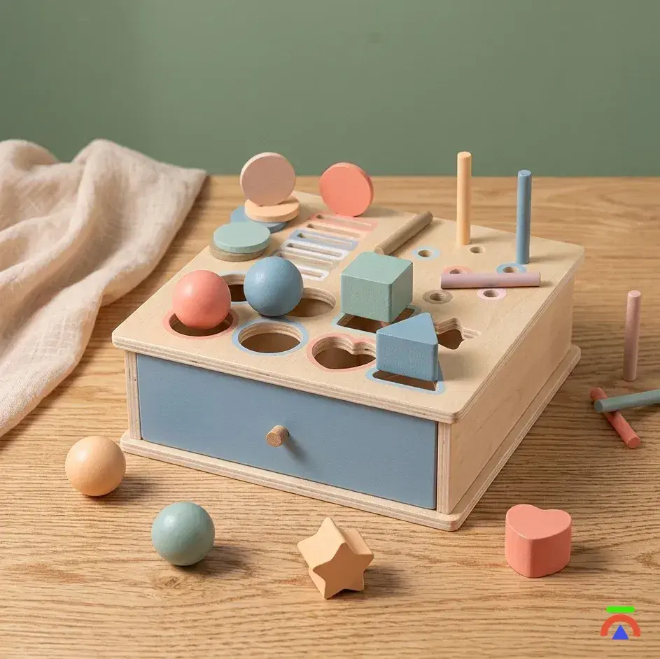 Montessori Shape Shorting box (4-in-1) - Image 1
