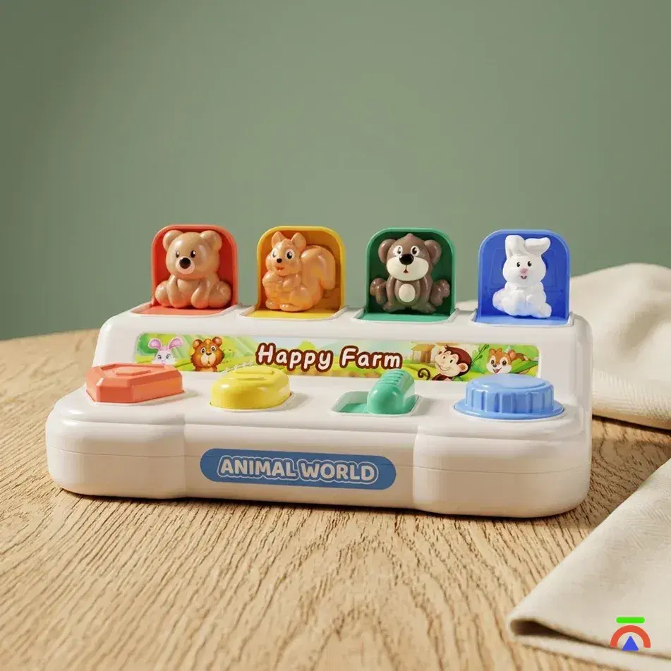 Pop-Up Animal Hide-and-Seek Toy - 1 - Image 1