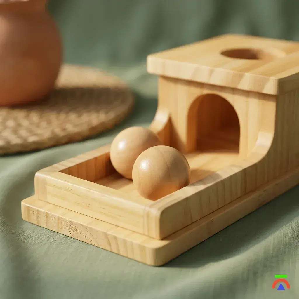 Montessori Object Permanence Box - Ball Drop 2 - Image 1