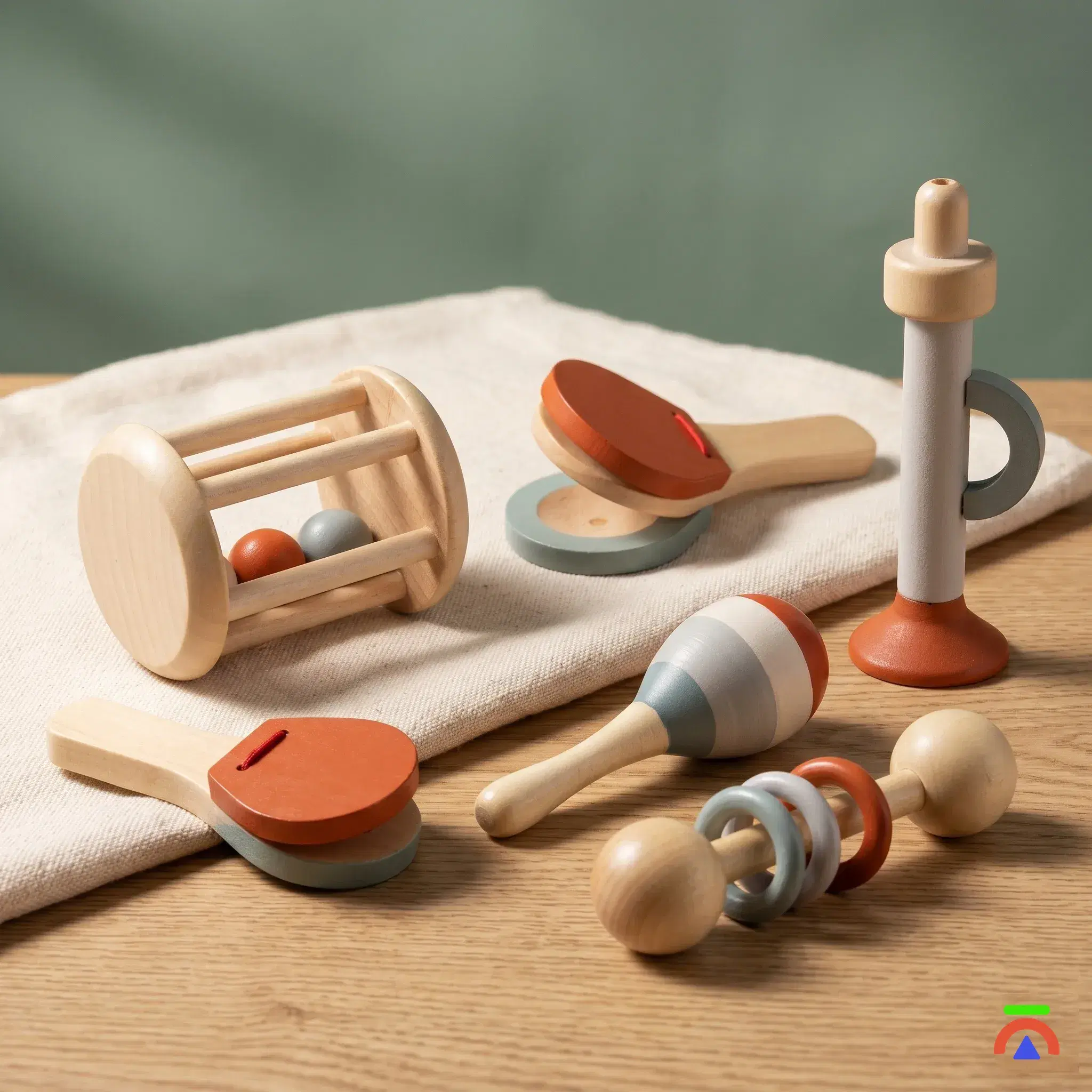 Wooden Baby Rattle Set - 1 - Image 1