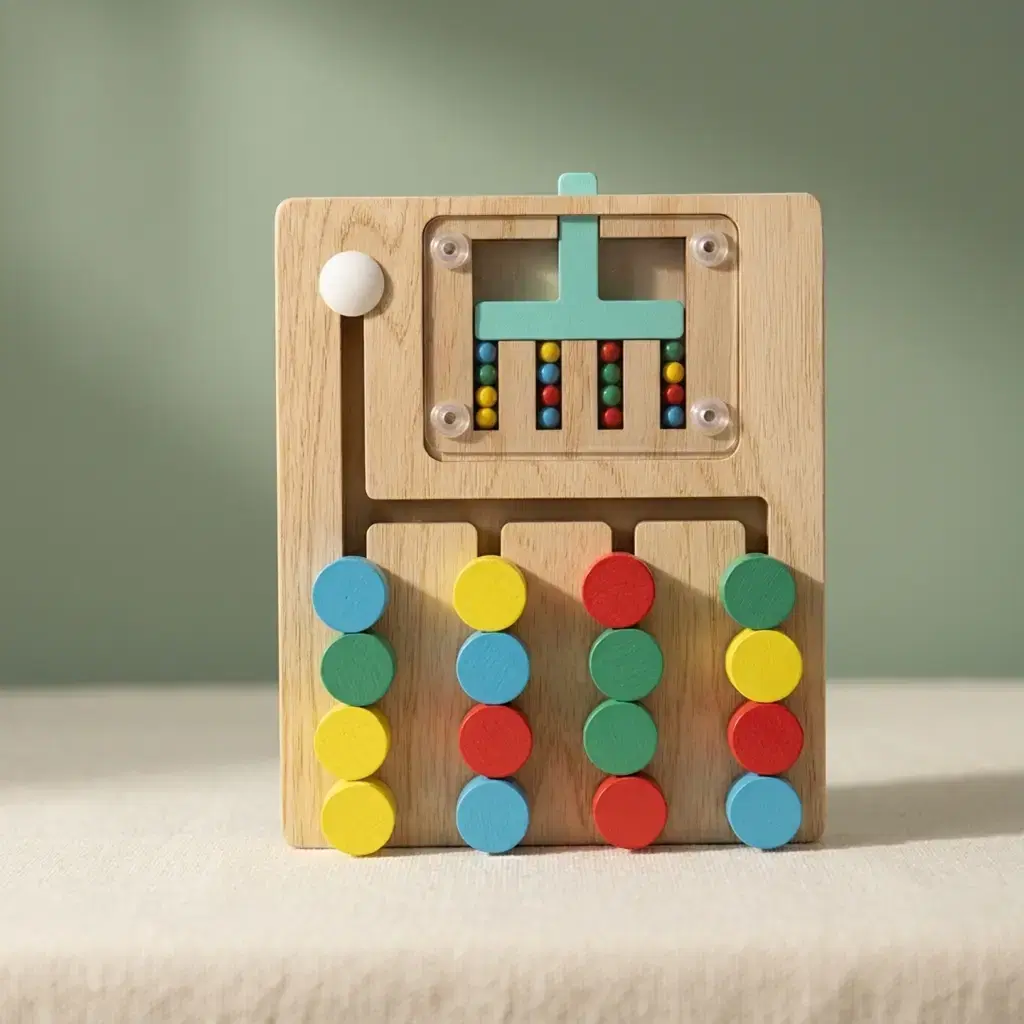 Montessori Slide Puzzle - 4 Columns - Image 1